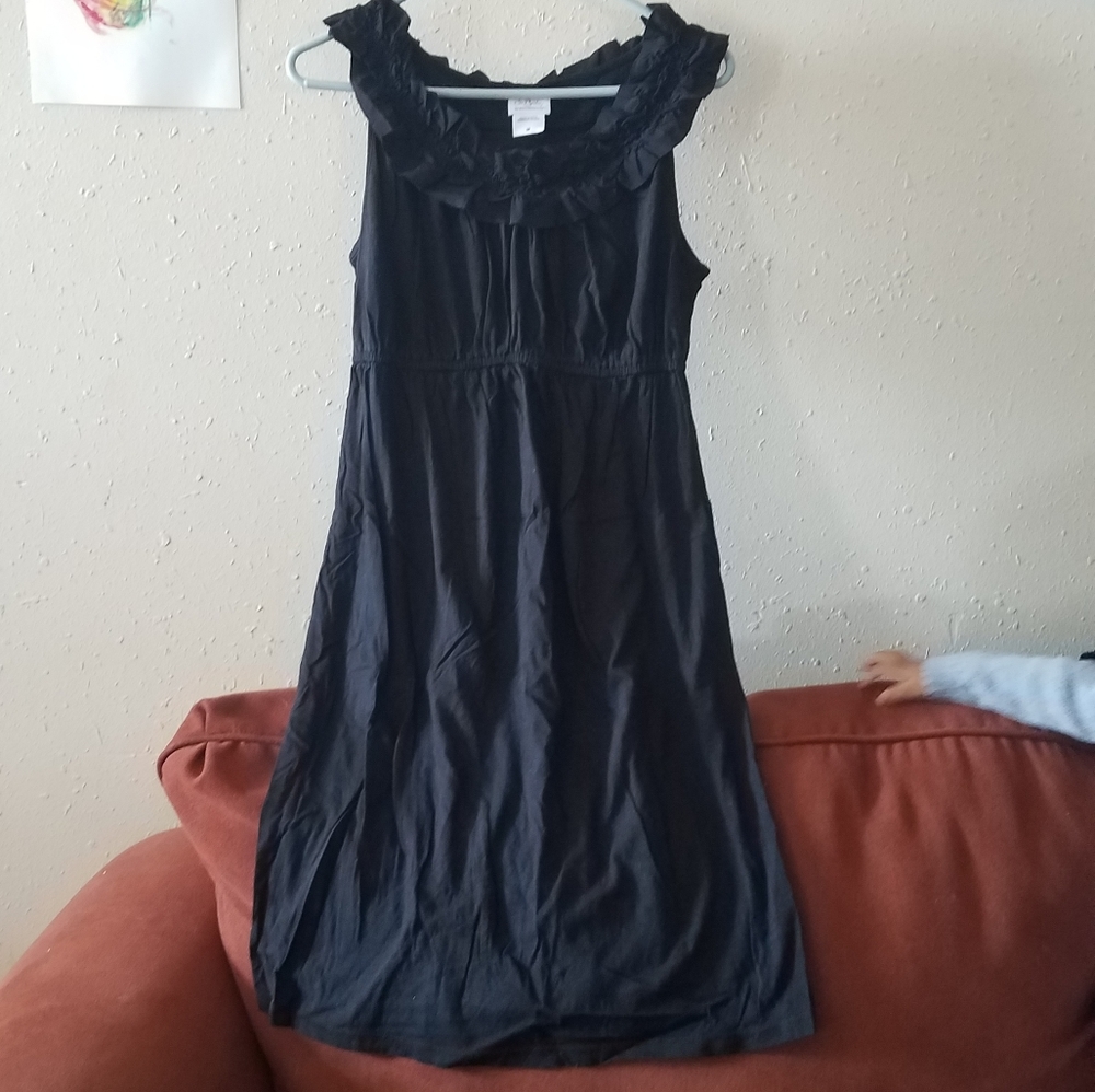 Black Maternity Dress With Detail
